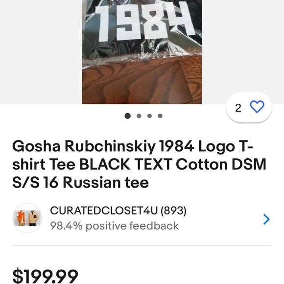 GOSHA RUBCHINSKIY 1984 GEORGE ORWELL NOVEL LOGO LIMITED EDITION T SHIRT - Picture 8 of 8
